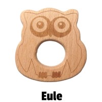 Beißanhänger Holz Eule